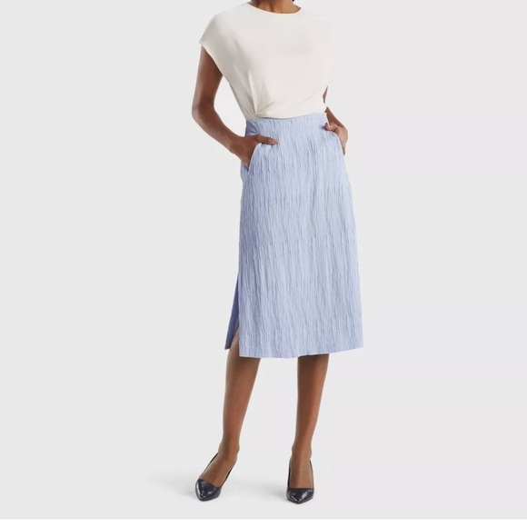 MM Lafleur Dresses & Skirts - NWT M.M. LaFleur Willoughby midi Skirt Pleat Jersey light blue Size 8